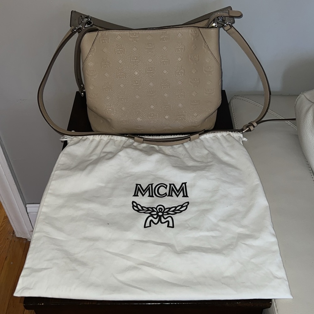 MCM Klara Hobo in Monogram Leather